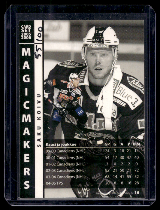 2005-06 Cardset - Magic Makers Holo-Silver - Saku Koivu #16 /100