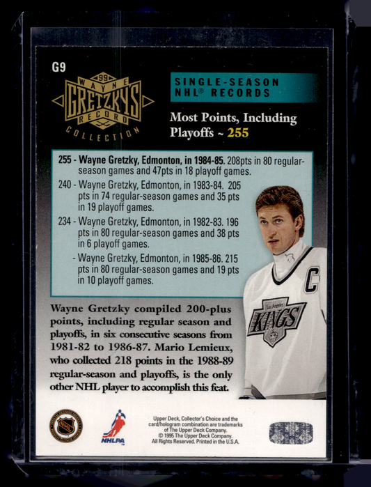 1995-96 Upper Deck - Wayne Gretzky's Record Collection - Wayne Gretzky #G9