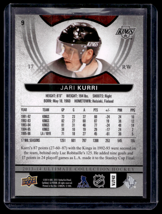 2013-14 Upper Deck Ultimate Collection - Jari Kurri #9 /499