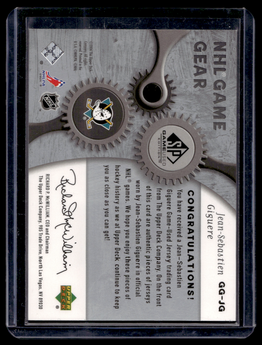 2005-06 Upper Deck SP Game Used Edition - NHL Game Gear - Jean-Sebastien Giguere #GG-JG /100