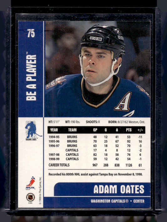 1999-00 In the Game Be A Player Memorabilia - Toronto Fall Expo - Adam Oates #75 /10