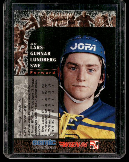 1996 Semic Wien - Hockey Legends - Lars-Gunnar Lundberg #HL12