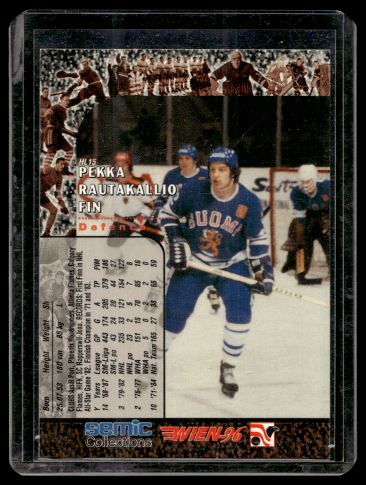 1996 Semic Wien - Hockey Legends - Pekka Rautakallio #HL15