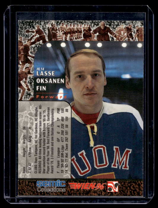 1996 Semic Wien - Hockey Legends - Lasse Oksanen #HL14