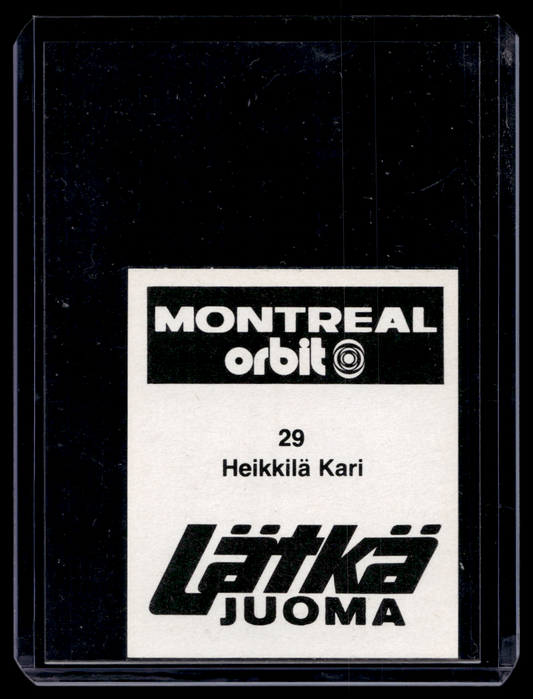 1980 Mallasjuoma Lätkäjuoma - Kari Heikkilä #29