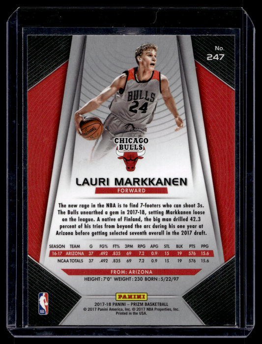 2017-18 Panini Prizm - Lauri Markkanen #247 RC