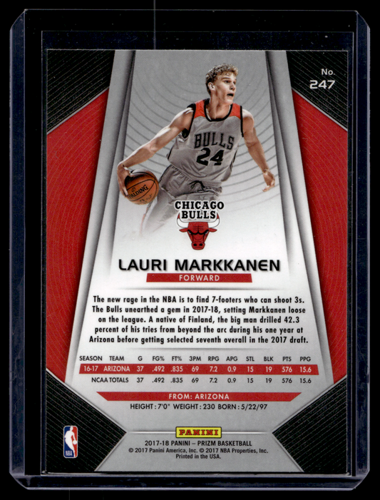 2017-18 Panini Prizm - Lauri Markkanen #247 RC