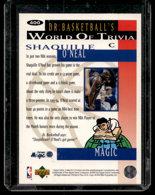 1994-95 Upper Deck Collector's Choice - Silver Foil Signature - Shaquille O'Neal #400