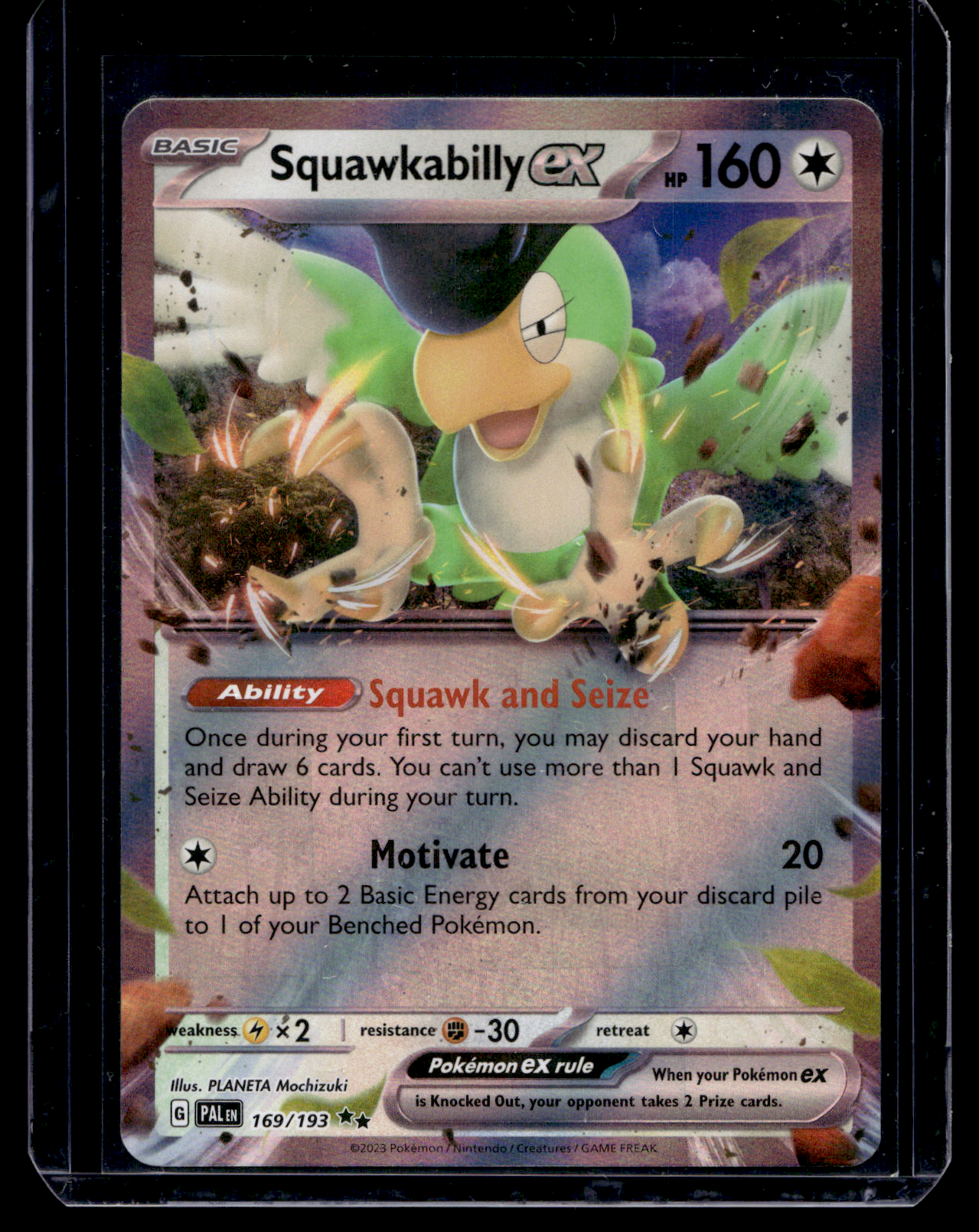 2023 Pokemon - Scarlet & Violet - Paldea Evolved - Squawkabilly ex #169