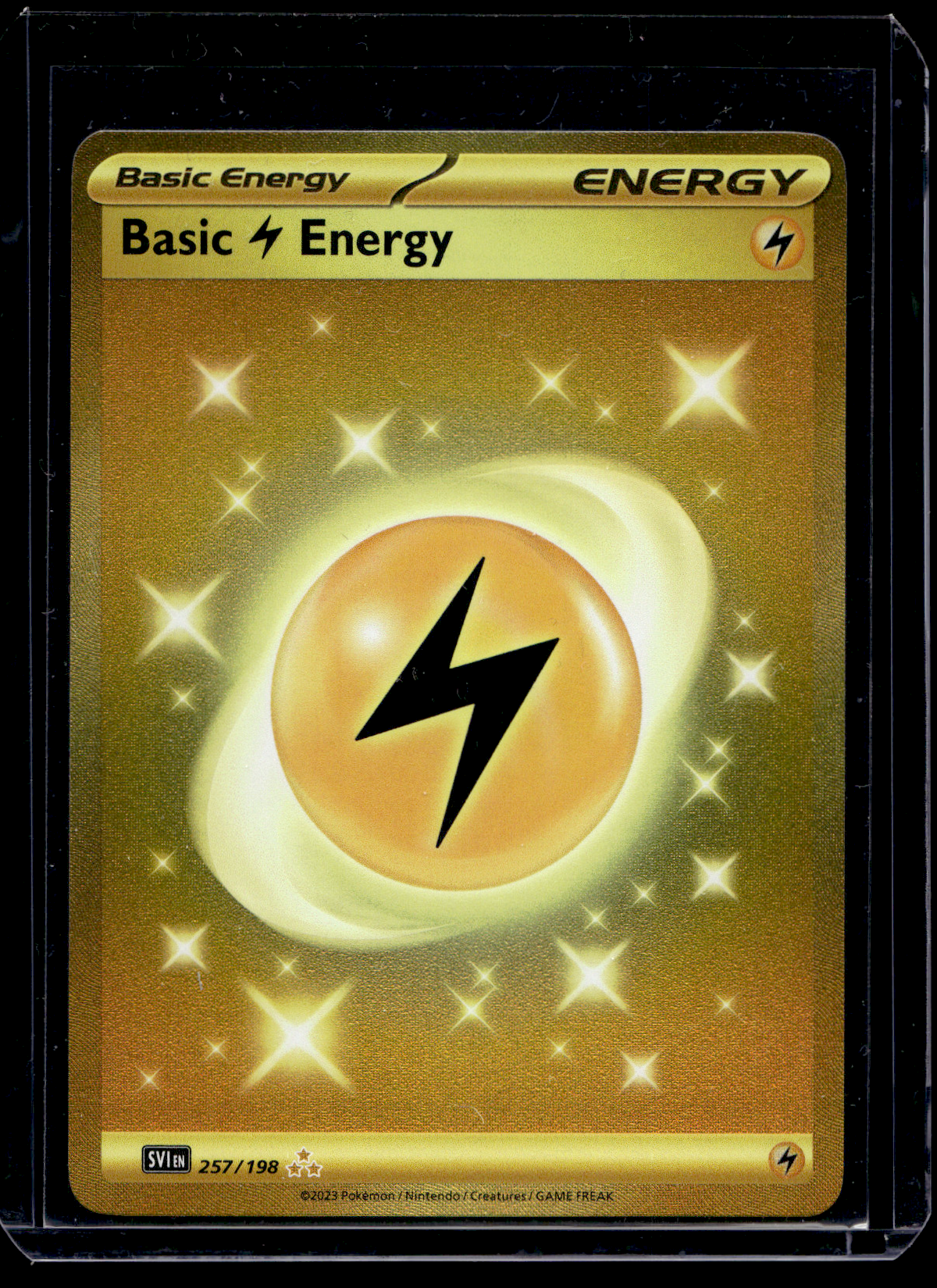2023 Pokemon Scarlet & Violet - Scarlet & Violet - Hyper Rare - Basic Lightning Energy #257