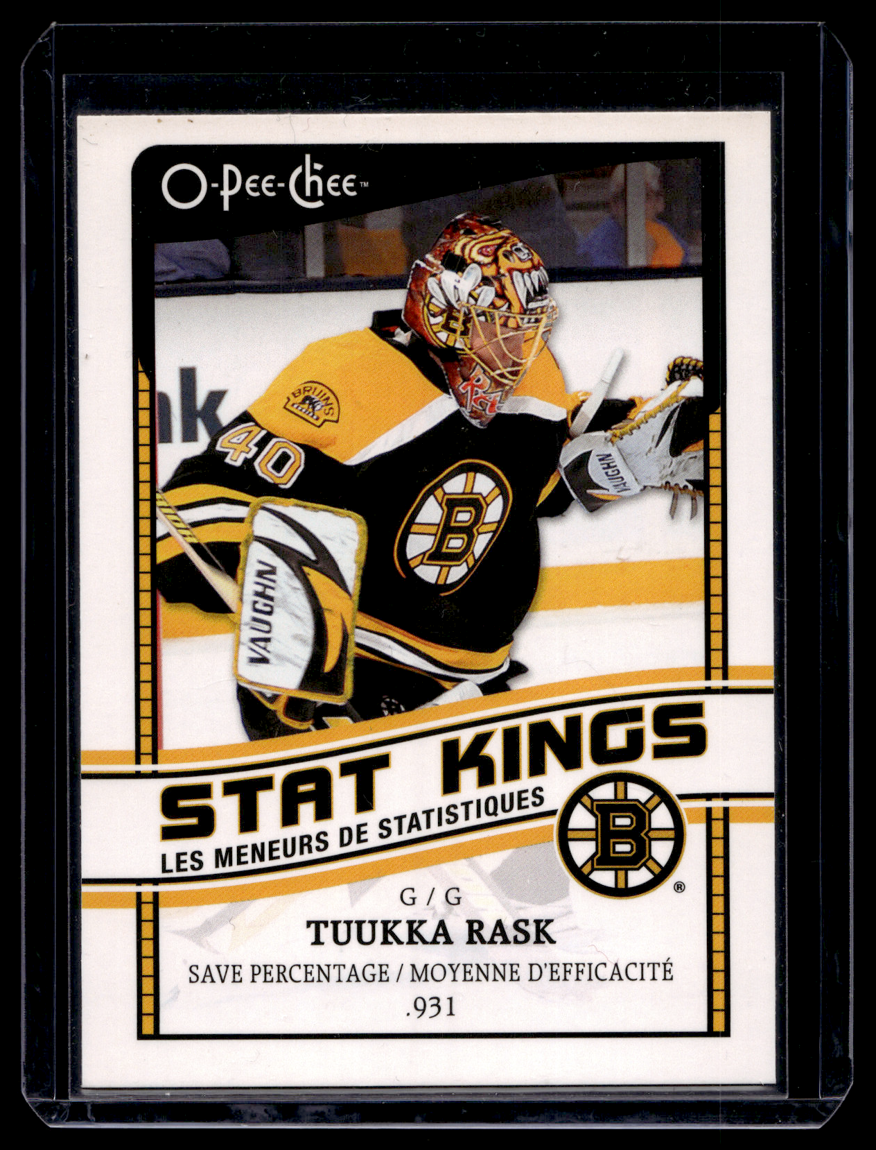2010-11 O-Pee-Chee - Stat Kings - Tuukka Rask #SK-18