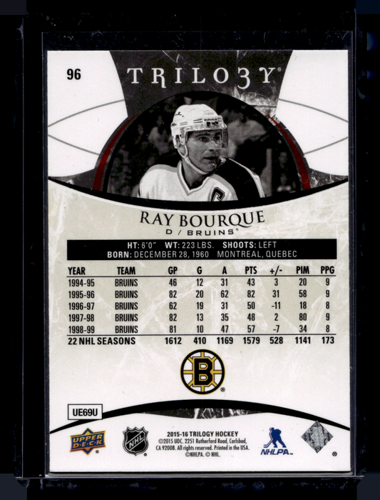 2015-16 Upper Deck Trilogy - Ray Bourque #96