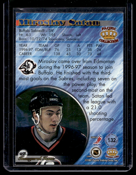 1997-98 Pacific Crown Collection - Emerald - Miroslav Satan #132