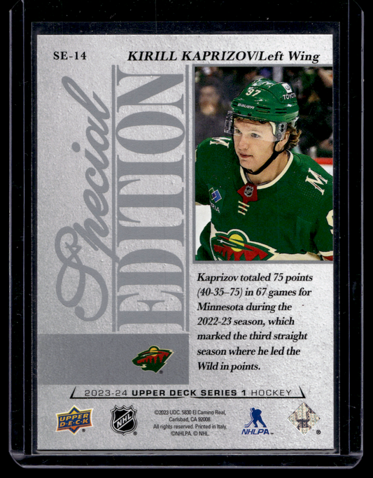 2023-24 Upper Deck Series 1 - Special Edition - Kirill Kaprizov #SE-14