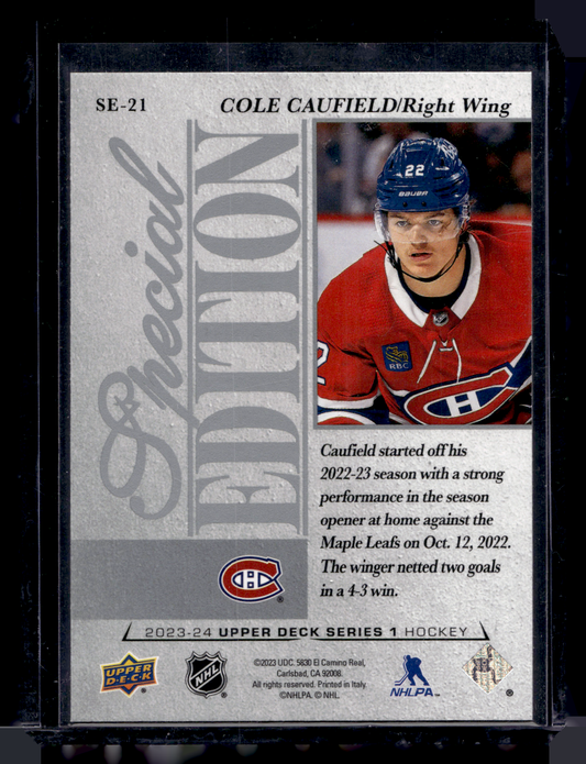 2023-24 Upper Deck Series 1 - Special Edition - Cole Caufield #SE-21