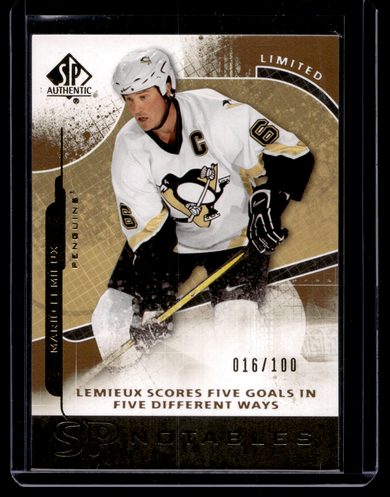 2008-09 Upper Deck SP Authentic - Limited - SP Notables - Mario Lemieux #128 /100