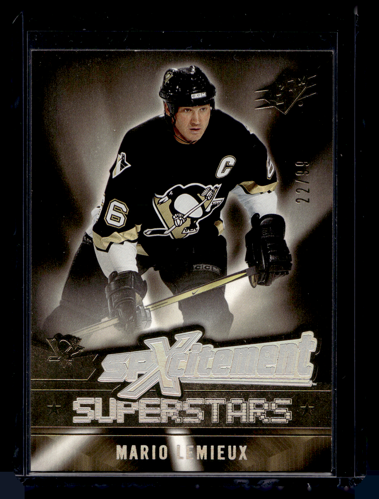 2005-06 Upper Deck SPx - SPXcitement Superstars - Gold - Mario Lemieux #XS-ML /99