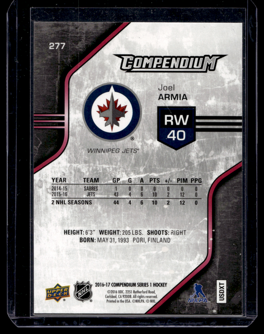 2016-17 Upper Deck Compendium - Red - Joel Armia #277