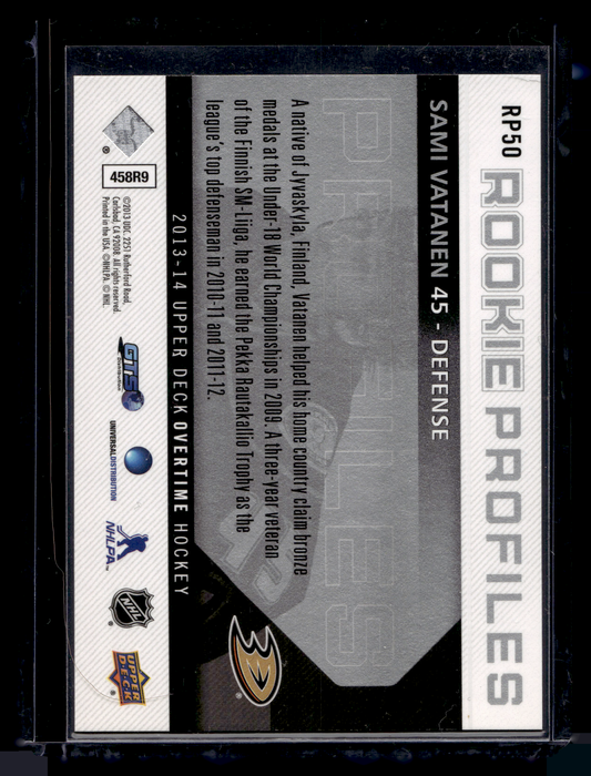 2013-14 Upper Deck Overtime - Rookie Profiles - Sami Vatanen #RP50 RY