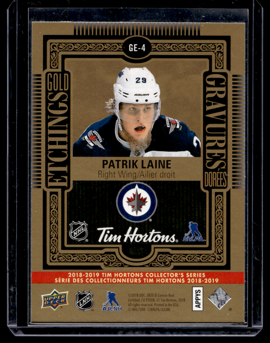 2018-19 Upper Deck Tim Hortons Collector's Series - Gold Etchings - Patrik Laine #GE-4