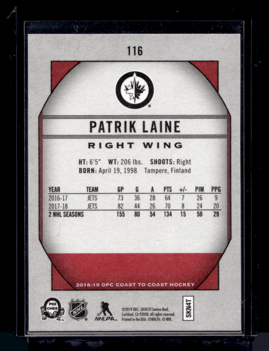 2018-19 O-Pee-Chee Coast to Coast Canadian Tire - SP - Superstars - Patrik Laine #116
