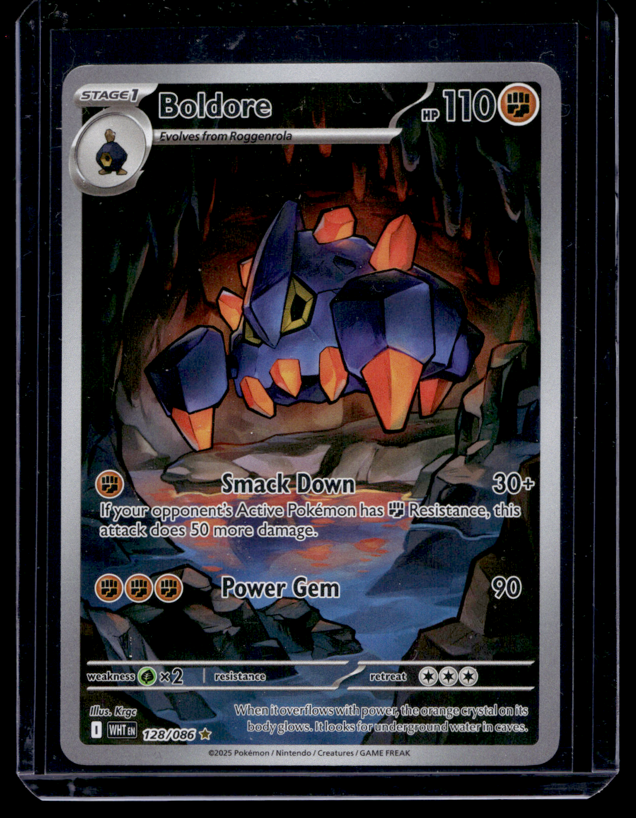 2025 Pokemon Scarlet & Violet - White Flare - Illustration Rare - Boldore #128