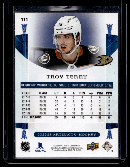 2022-23 Upper Deck Artifacts - Stars - Troy Terry #111 /599