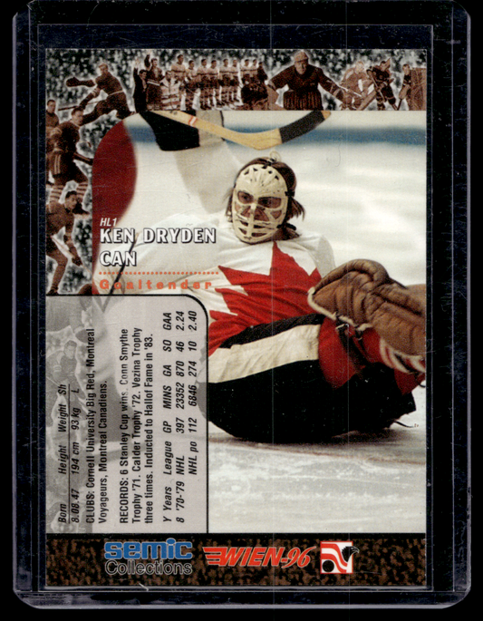 1996 Semic Wien - Hockey Legends - Ken Dryden #HL1