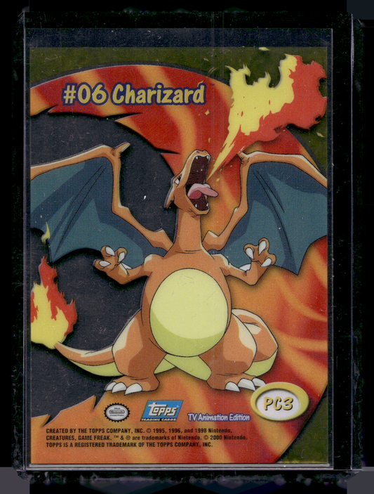 2000 Topps Chrome Pokemon TV Animation Edition - Clear Chase Cards - Charizard #PC3