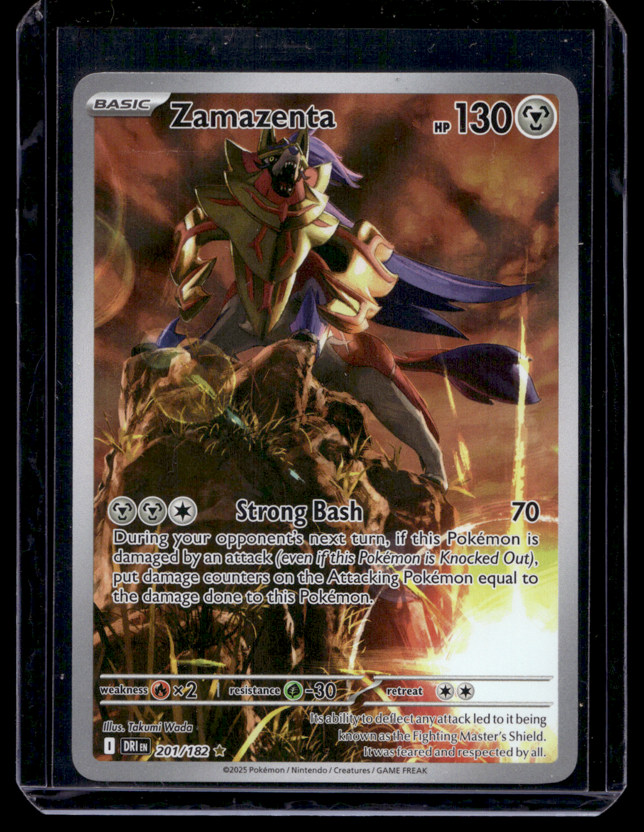 2025 Pokemon Scarlet & Violet - Destined Rivals - Illustration Rare - Zamazenta #201