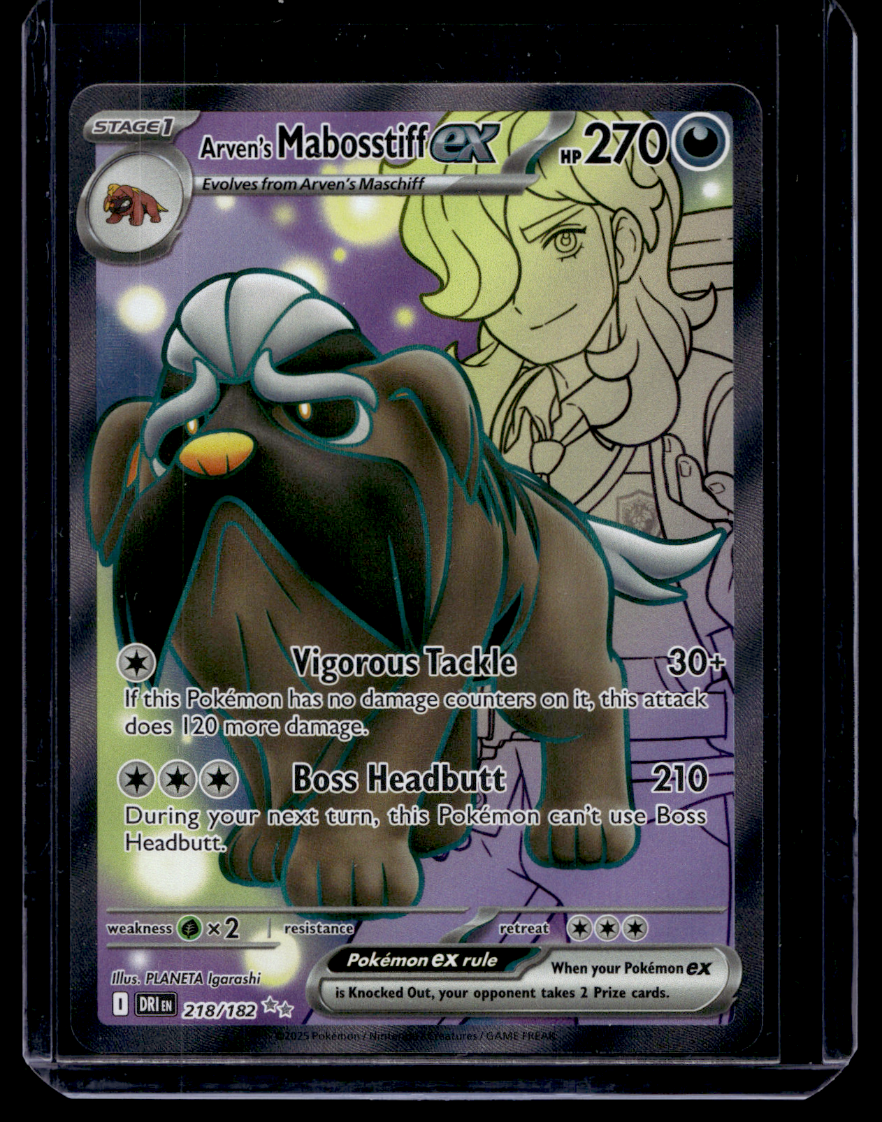 2025 Pokemon Scarlet & Violet - Destined Rivals - Ultra Rare - Arven's Mabosstiff EX #218