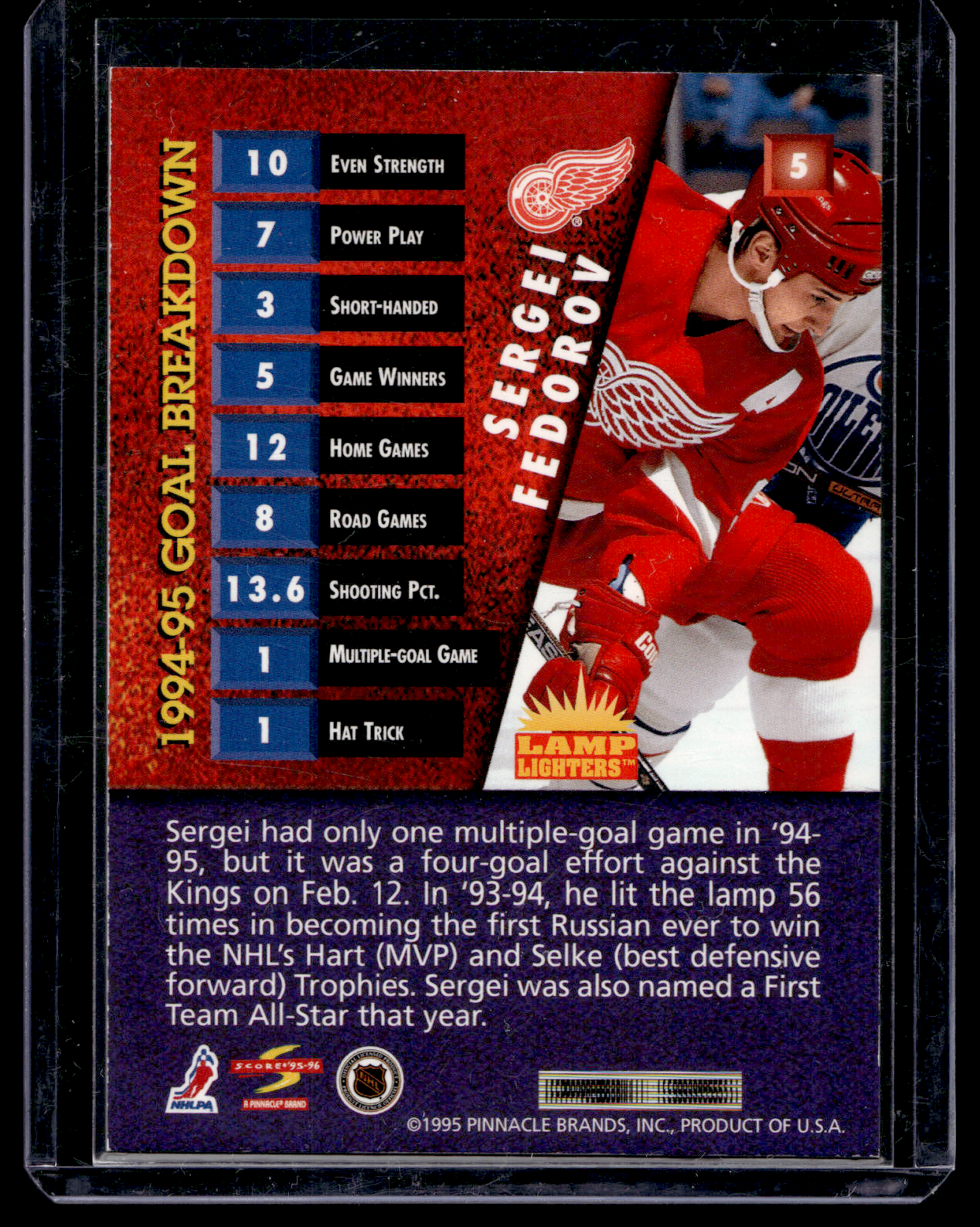 1995-96 Score - Lamp Lighters - Sergei Fedorov #5