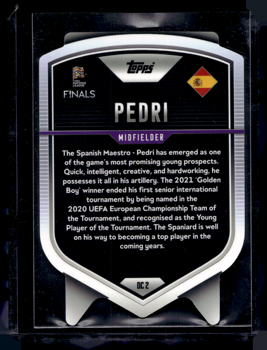 2022 Topps Match Attax 101 The Road To UEFA Nations League Finals - Chrome Shield Die-Cuts - Pedri #DC2