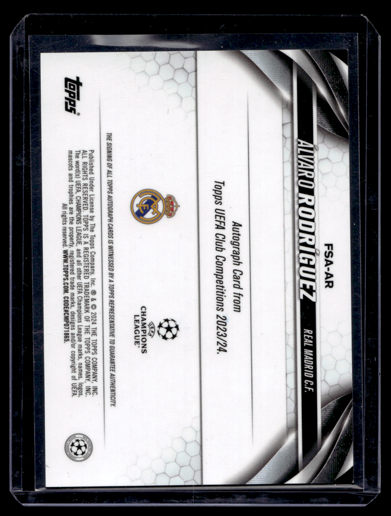2023-24 Topps Chrome UEFA Club Competitions - Future Stars Autographs - Álvaro Rodríguez #FSA-AR