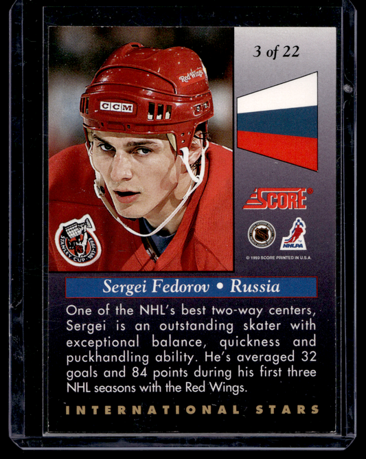 1993-94 Score - International Stars - Sergei Fedorov #3