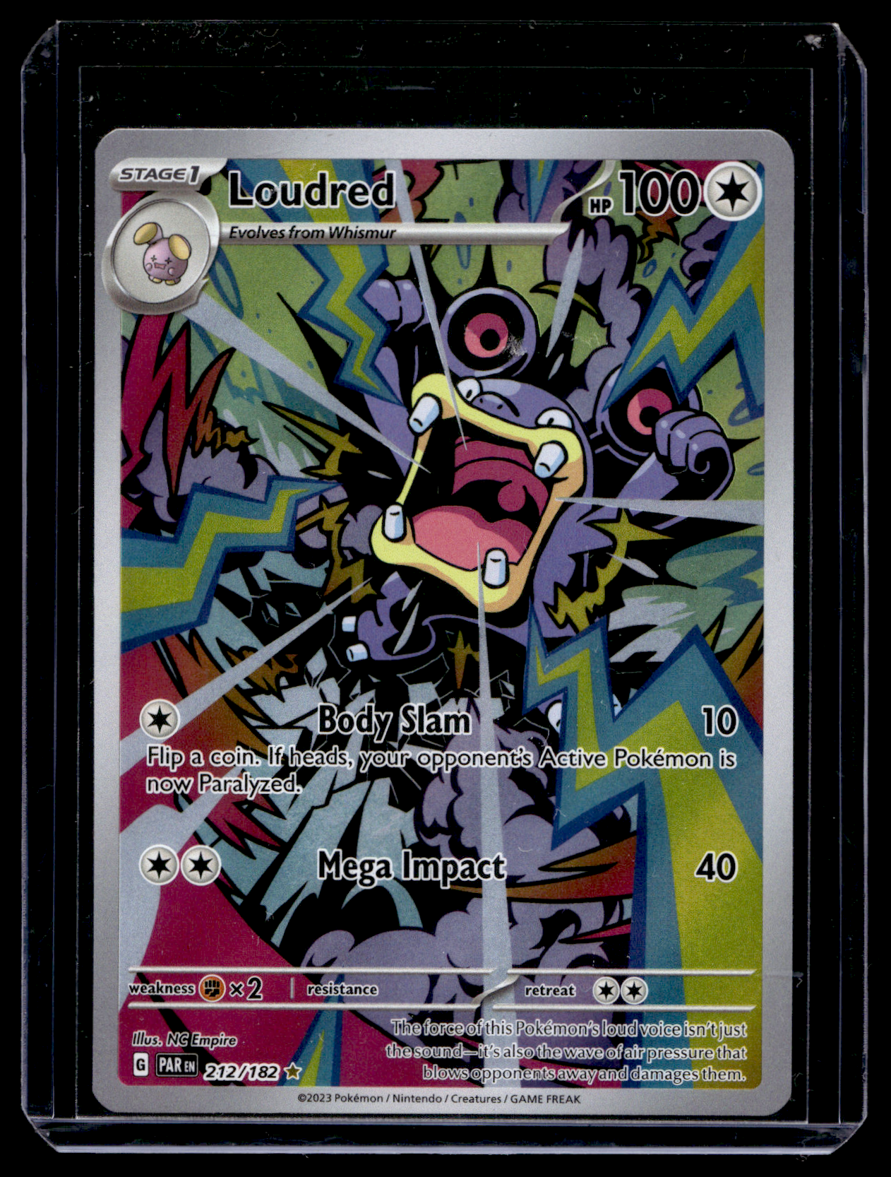 2023 Pokemon - Scarlet & Violet - Paradox Rift - Illustration Rare - Loudred #212