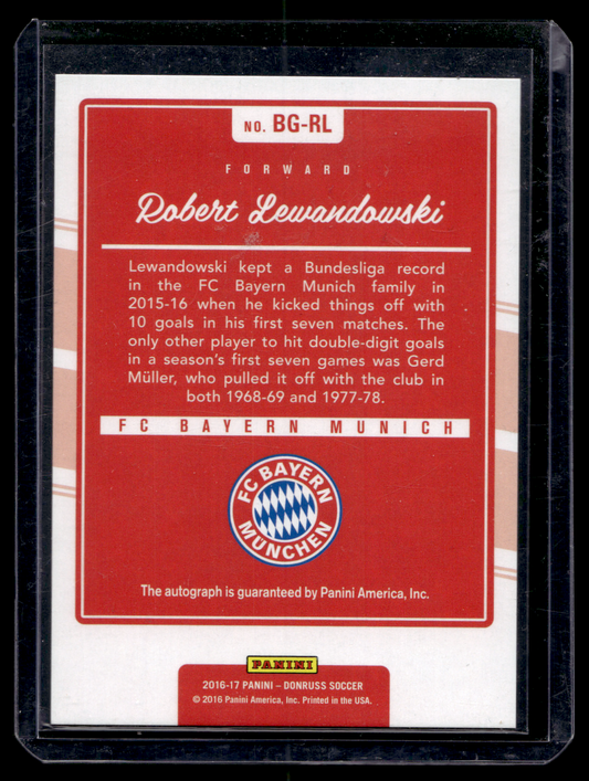 2016-17 Panini Donruss - The Beautiful Game Signatures - Robert Lewandowski #BG-RL