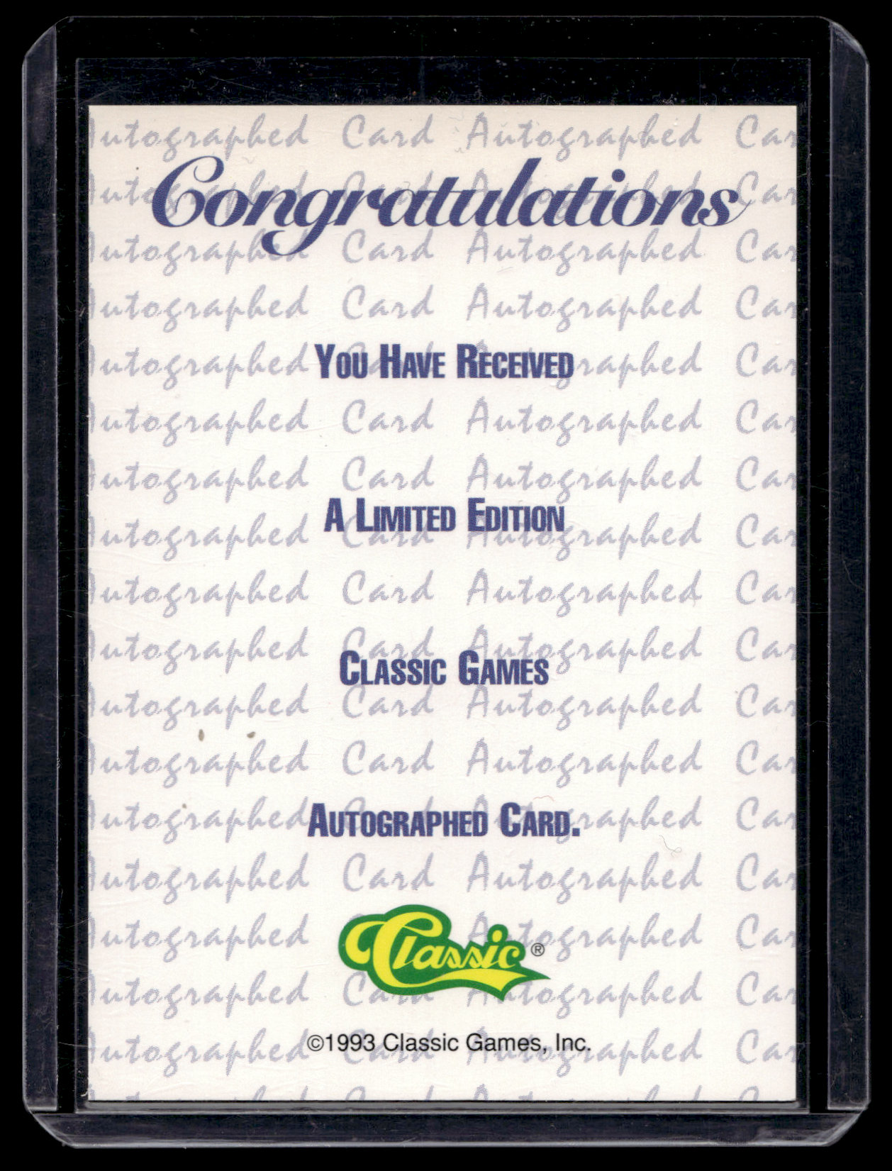 1993-94 Classic Draft - Autographs - Gold - Rob Niedermayer /2500