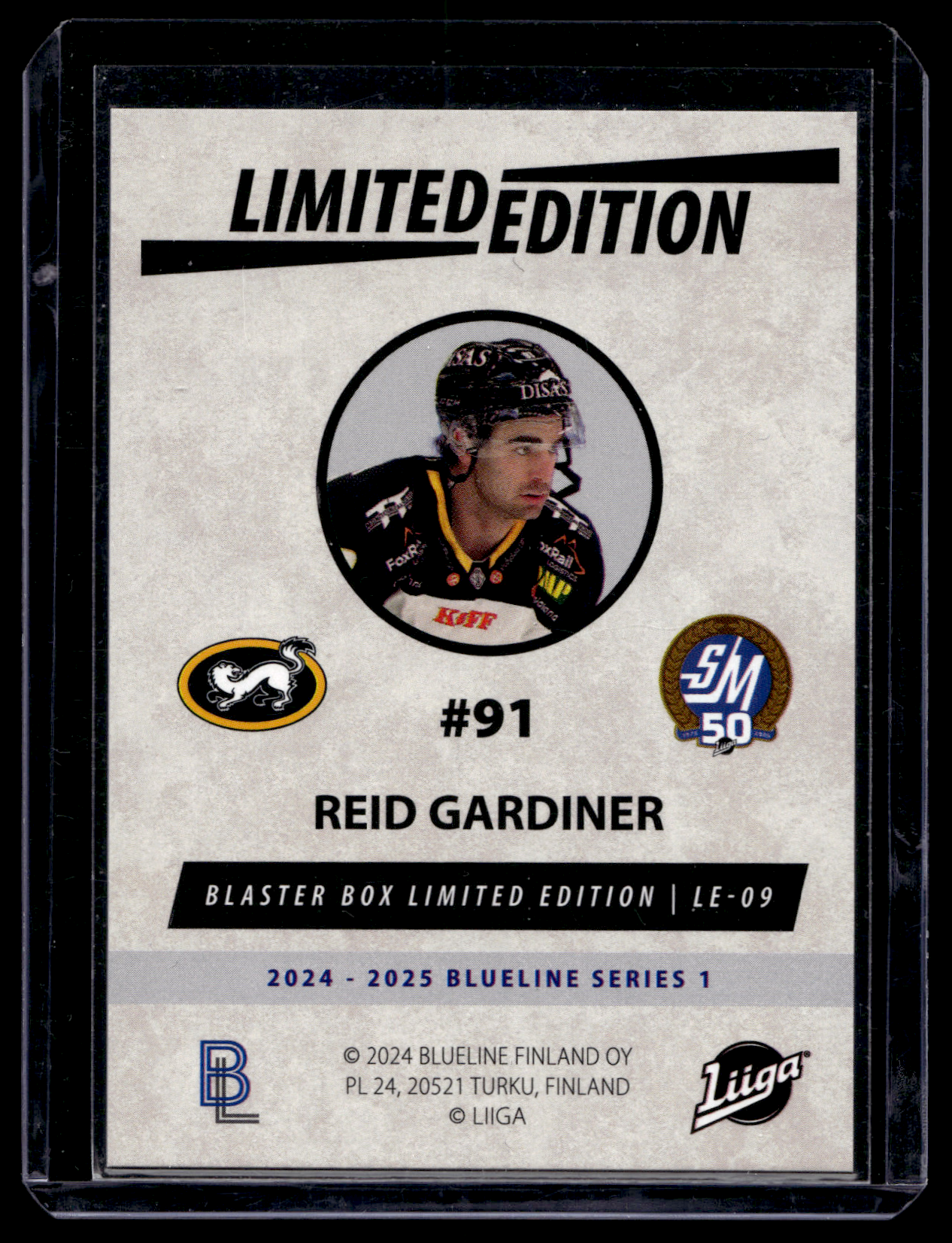 2024-25 Blueline Limited Edition Blue - Reid Gardiner #LE-09