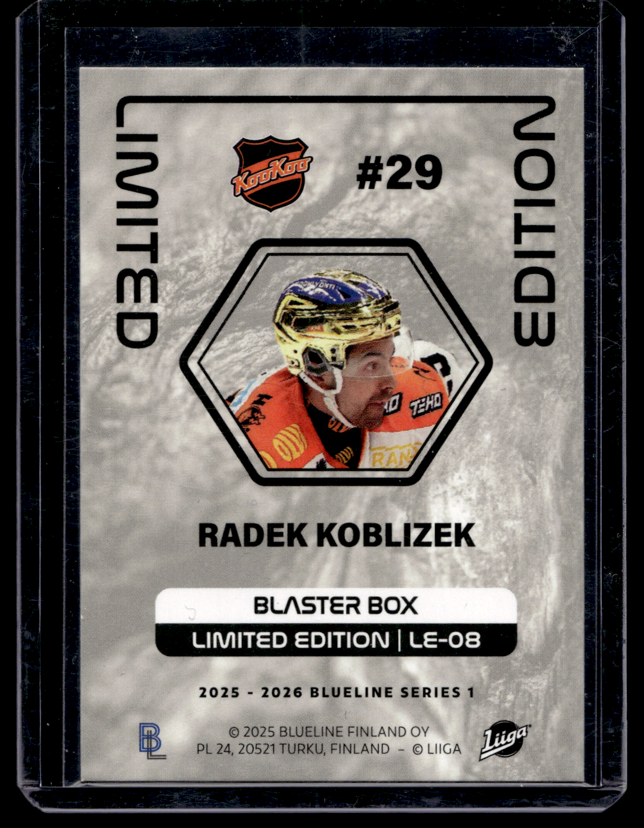 2025-26 Blueline Limited Edition Red - Radek Koblizek #LE-08
