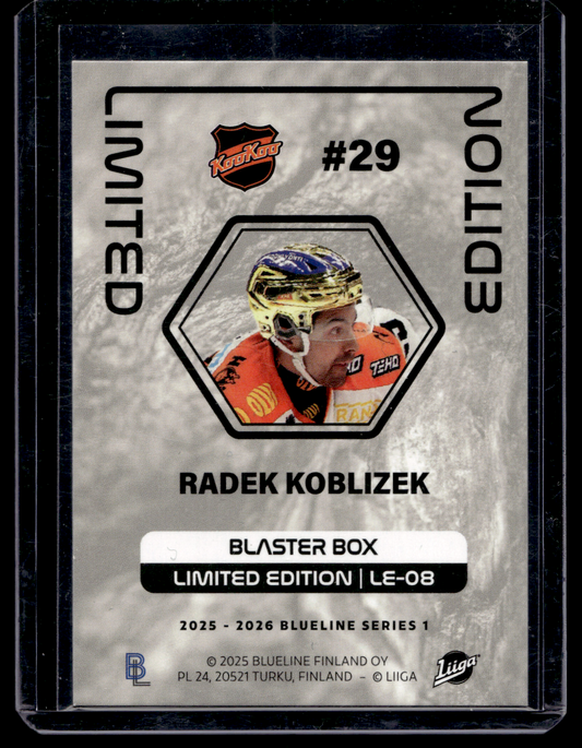 2025-26 Blueline Limited Edition Red - Radek Koblizek #LE-08