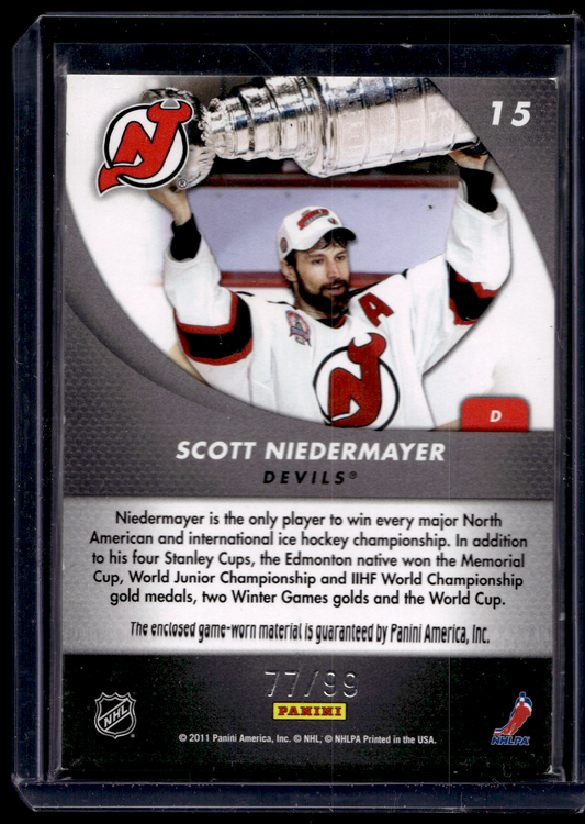 2011-12 Panini Certified - Certified Champions - Materials - Scott Niedermayer #15 /99