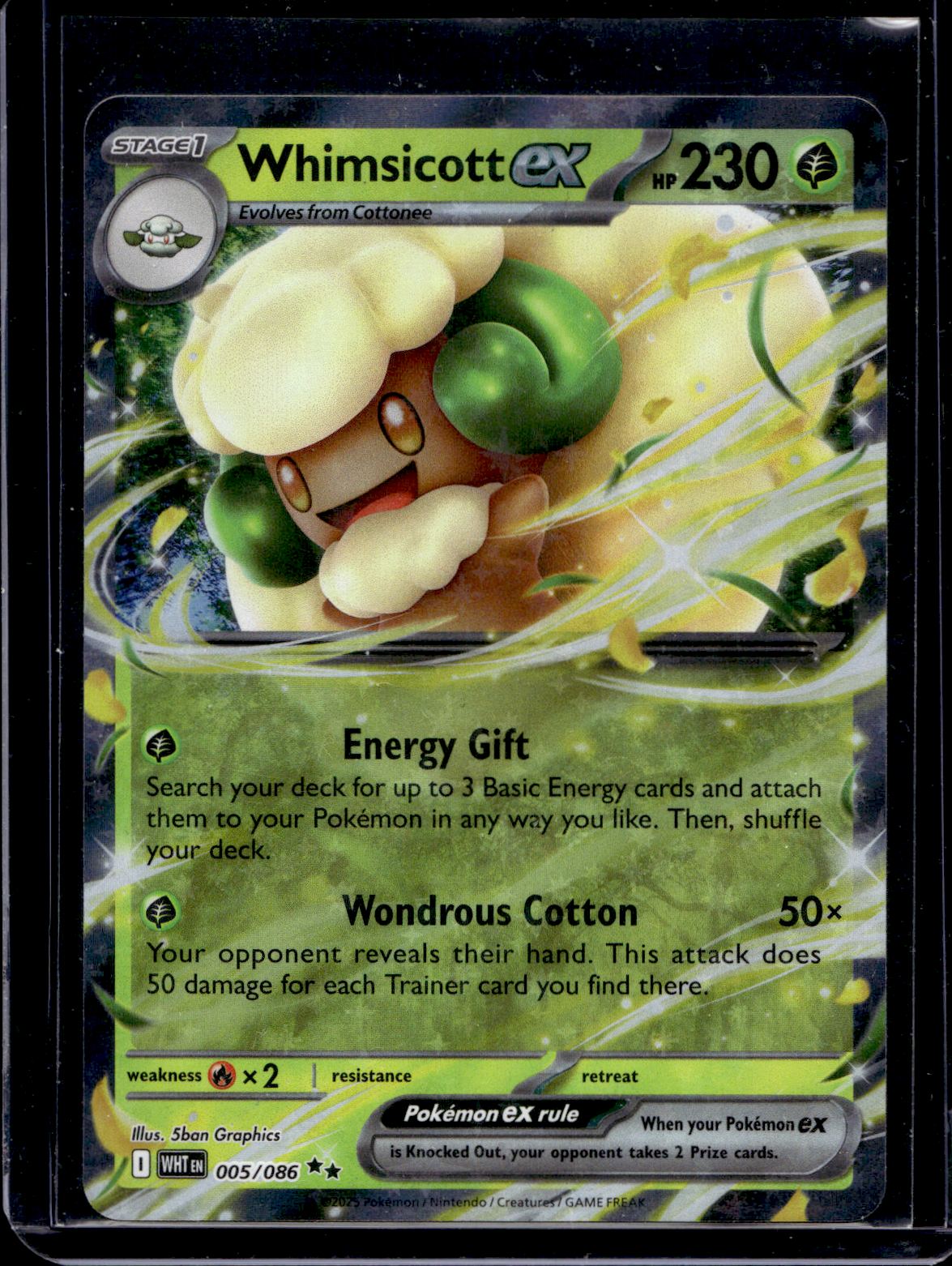pokemon whimsicott card 2025 Scarlet & Violet - White Flare (You cant use more Frosmoth (swshp-SWSH007) - PokemonCard Condition:HP Author fan gift