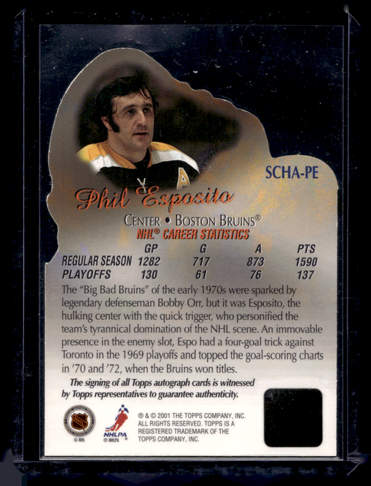 2001-02 Topps - Stanley Cup Heroes - Autographs - Phil Esposito #SCHA-PE