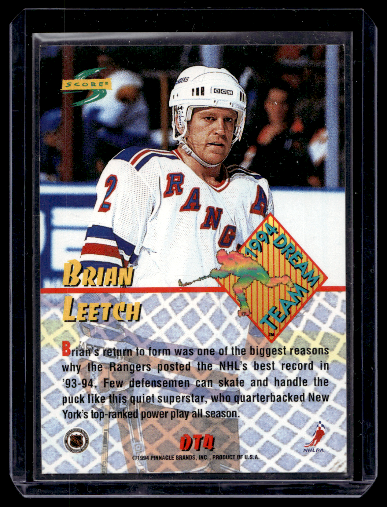 1994-95 Score - Dream Team - Brian Leetch #DT4