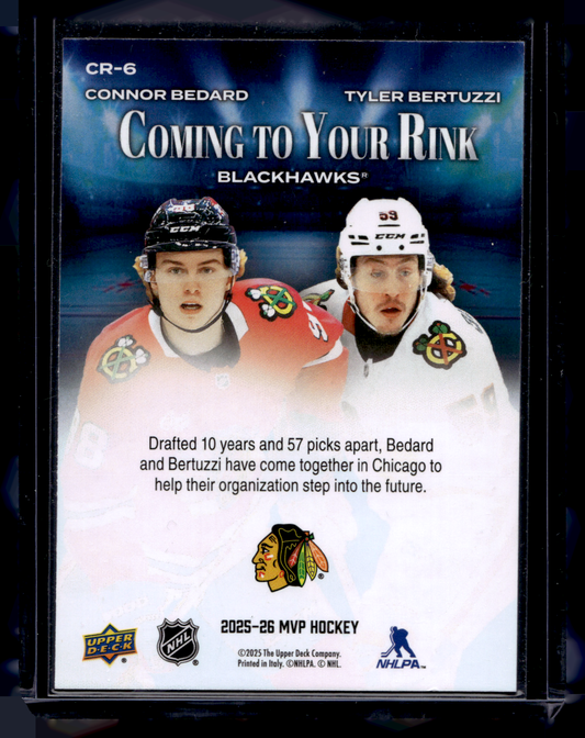 2025-26 Upper Deck MVP - Coming to Your Rink - Connor Bedard / Tyler Bertuzzi #CR-6
