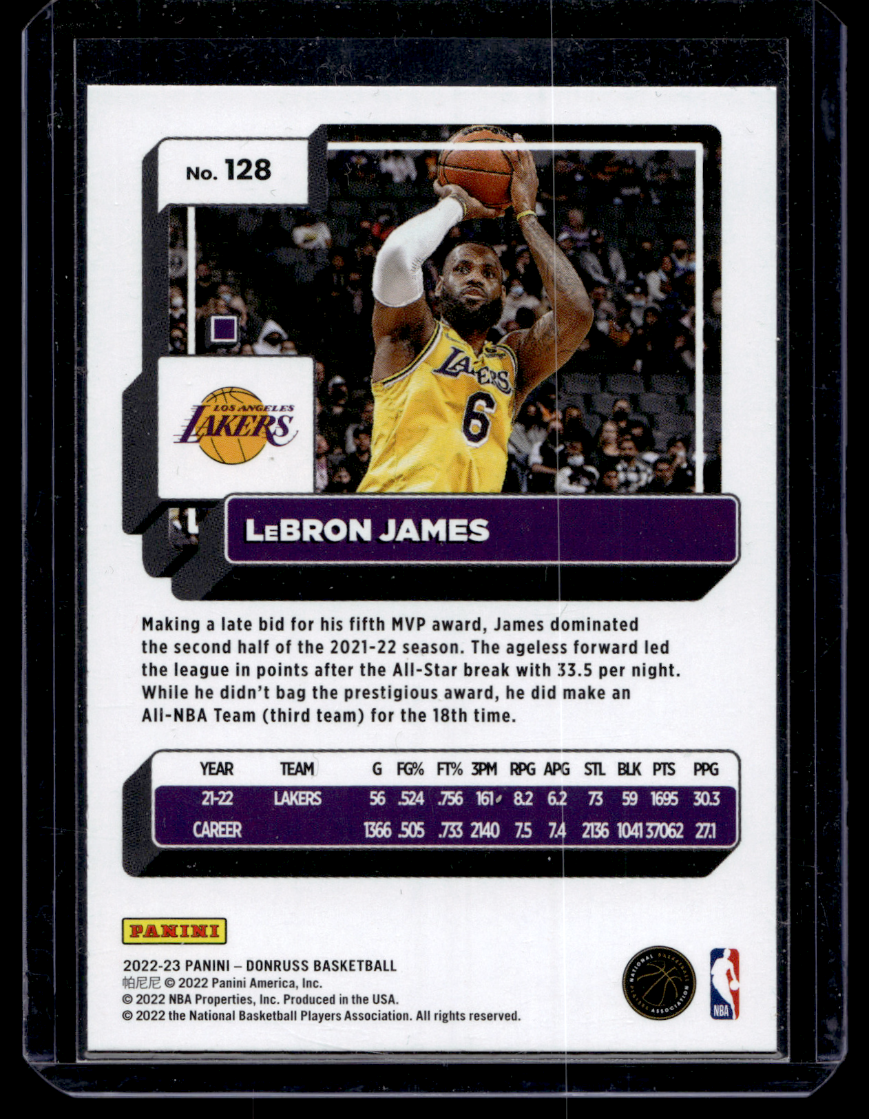 2022-23 Panini Donruss - LeBron James #128