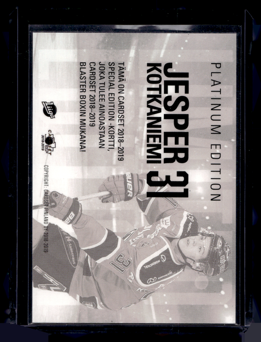2018-19 Cardset - Limited Edition 2018 Series 1 - Jesperi Kotkaniemi