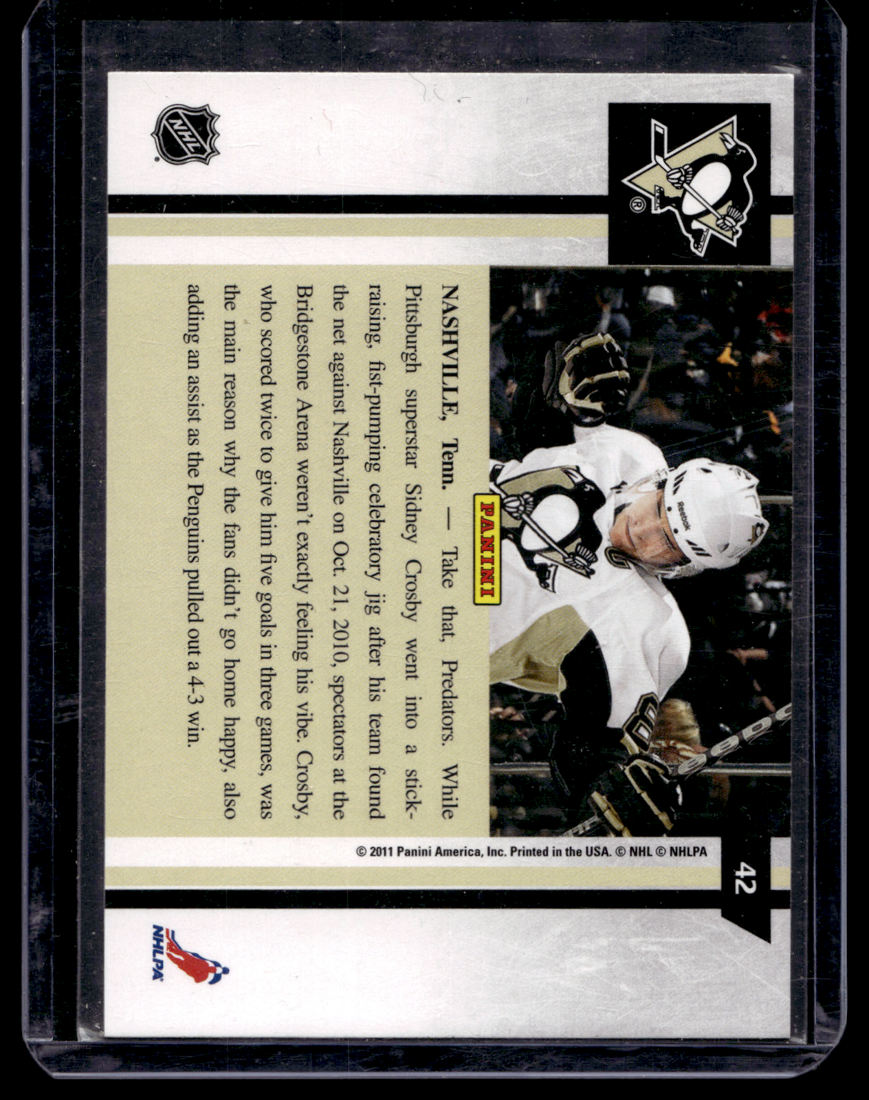2010-11 Panini Pinnacle - Artist Proof - Sidney Crosby #42