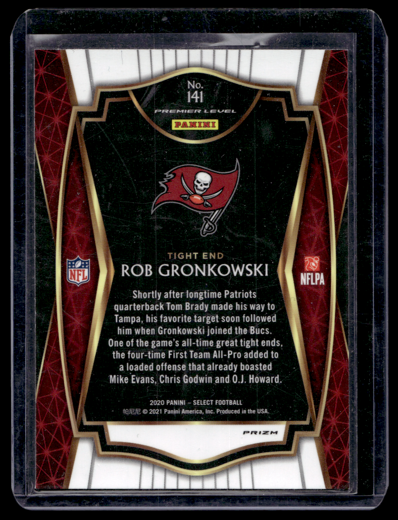 2020 Panini Select - Silver Prizm - Premier Level - Rob Gronkowski #141